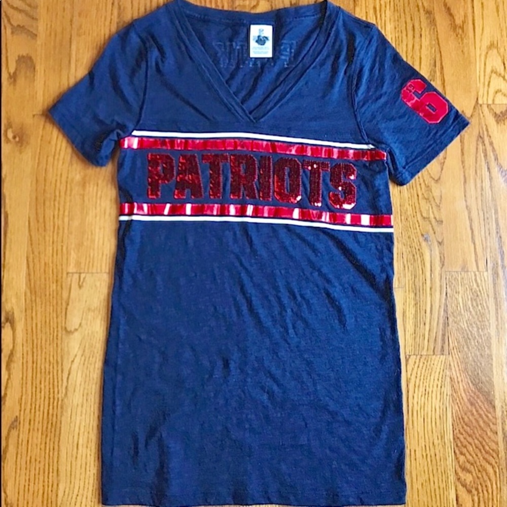 New England Patriots VS PINK Sequin Shirt
